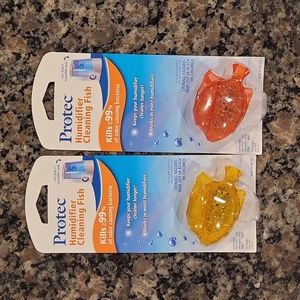 Lot of 2 Protec Humidifier cleaning fish red orange new in package